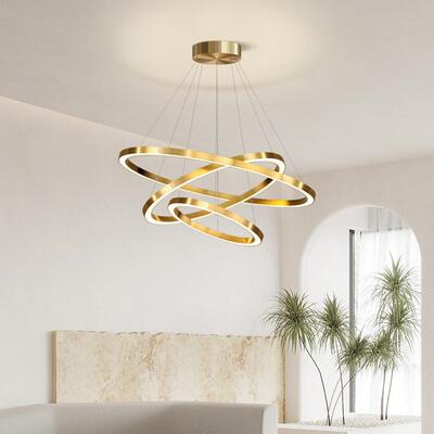 吊灯客厅灯现卧代简餐约225年新款厅饭厅灯极简轻奢环20550形主室