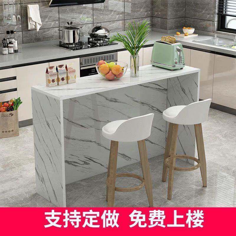 家用吧台墙轻奢现代简约YPZ客厅隔断靠高长脚桌条桌餐桌房沙发厨