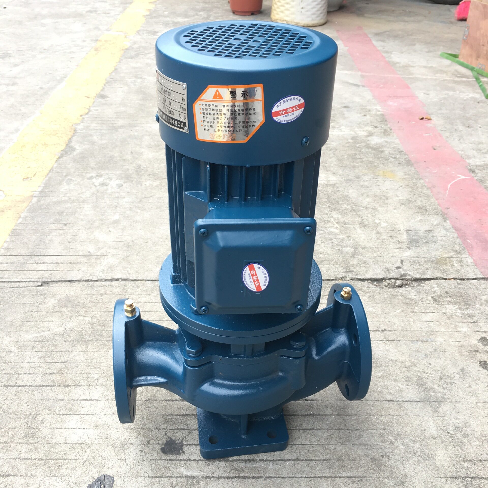 立式热水循环泵 ISG100-350A直连管道离心泵 4寸高压管道泵