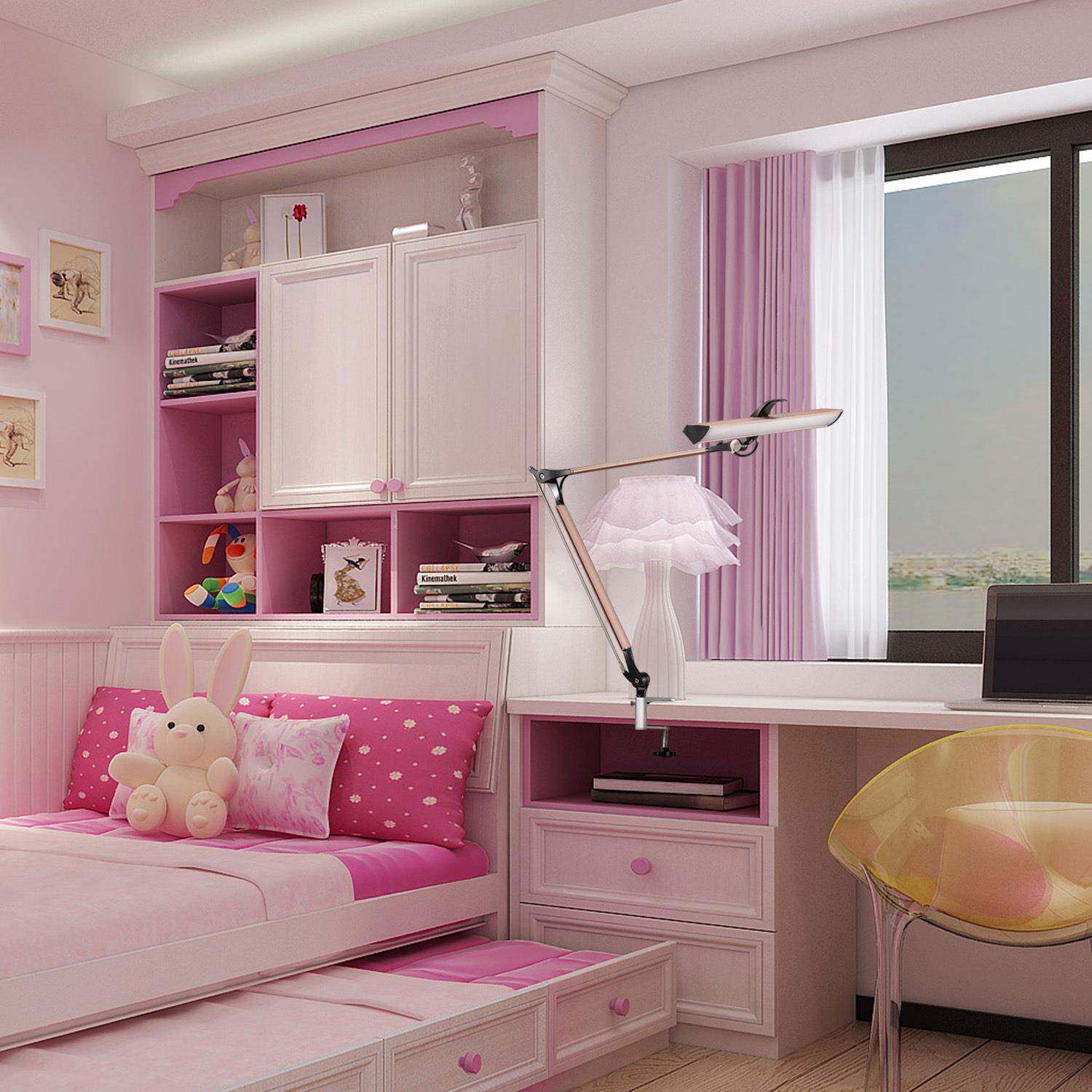 桌L读D调光调色阅学习W16专用台E灯