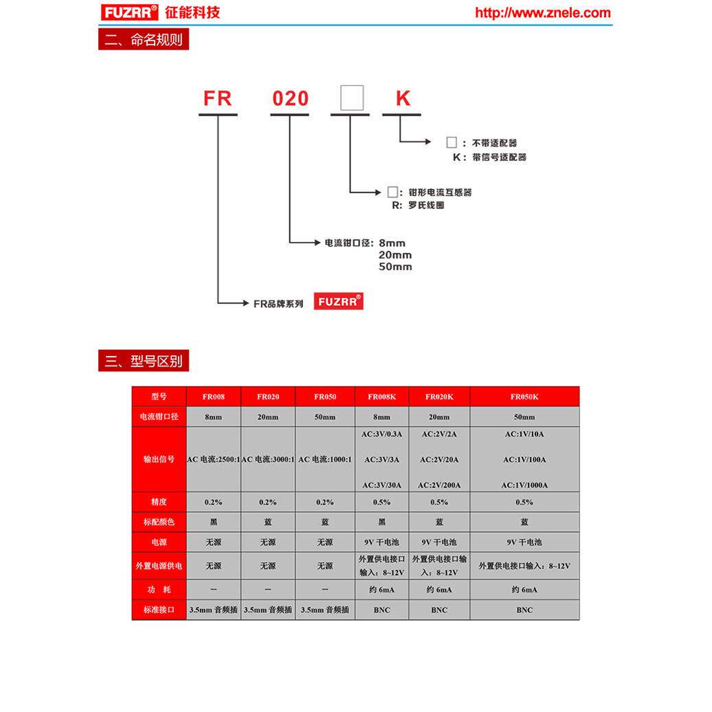 示BNI波器/探电流头/征能F008K探针AC交流电流钳/高低频R电流探头