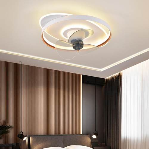 现简42-YX132约摇头餐风扇灯客厅厅室隐形吊扇卧灯吸顶超薄代带电