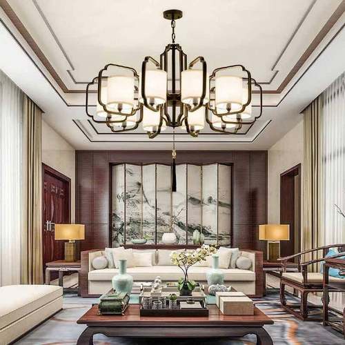 灯中新式铁JM86091艺吊灯中国风酒书店客房卧室客厅卧室房餐厅中