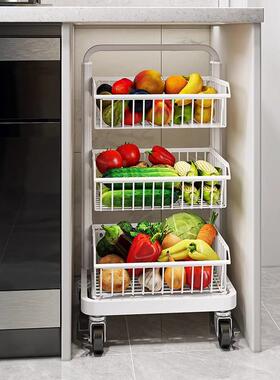 厨菜房蔬能菜置物架篮落地多M521层不锈钢菜架子家用多功放水果收