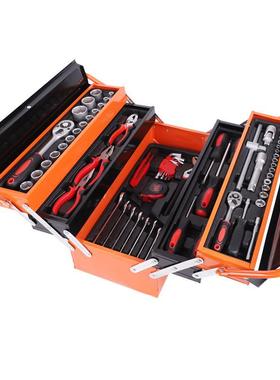 铁96168盒工具箱多功能式扳手筒工具手8提五金工具套套装16件套