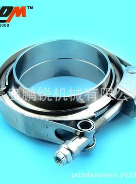 304不钢-V型卡箍V型槽沟卡箍-FSS槽卡箍3.5锈英寸配子沟母-法兰