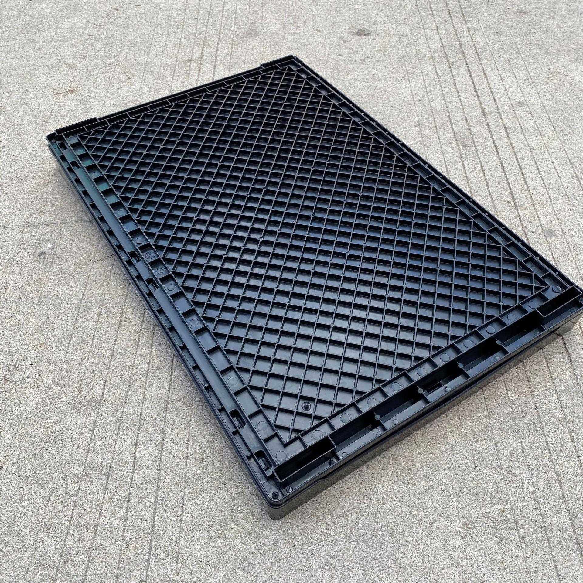 黑色物防静IYY电折箱ES静电周转箱HDH3002折叠叠料箱折叠静电物流