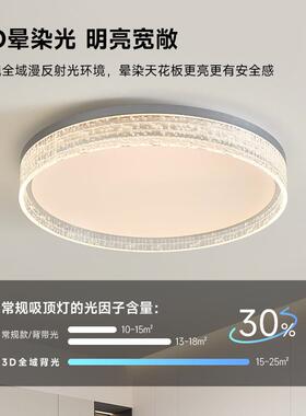 卧室吸顶灯现代简约奢智轻简能新极轻奢2025款房间82942主卧书房
