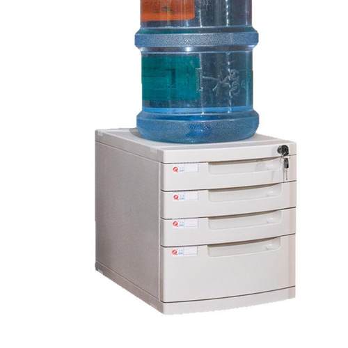 4办公储物柜桌上文件柜抽F97SJ558屉式料带锁文件矮夹收纳盒多层