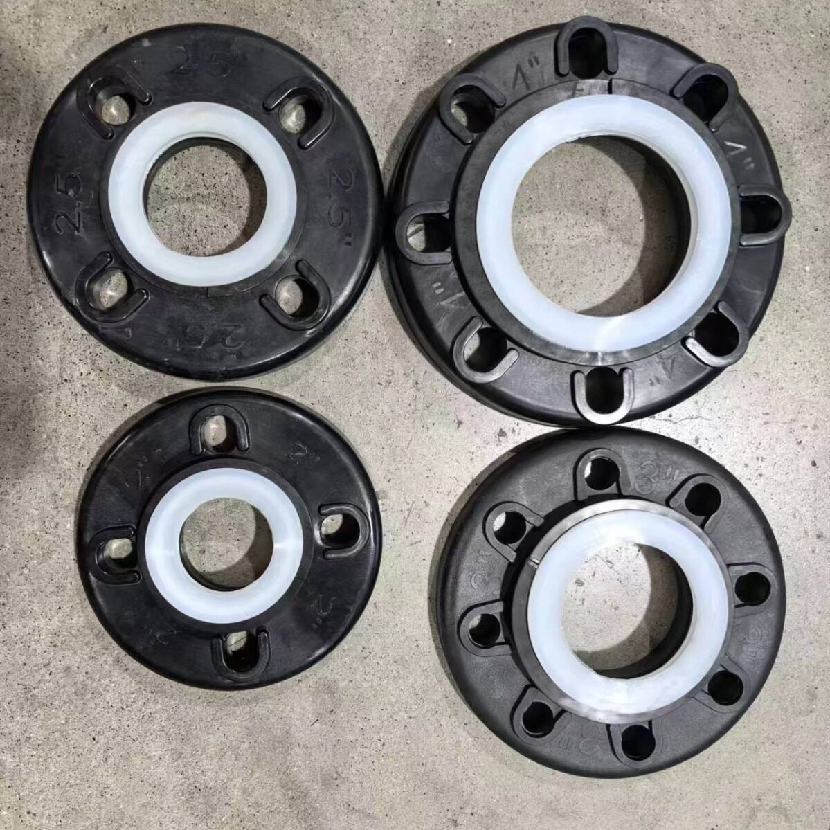 塑料沟槽卡口内丝法兰2寸DN50,2.5寸DN65,3寸DN80,DN100