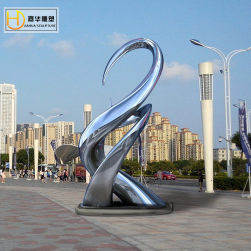 制作不锈钢抽象雕塑金属异形镂空发光售楼处装饰水景小区景观摆件