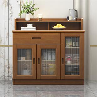 简WLD约柜现能代实木餐边纳柜酒柜双门三四门餐厅多功储物茶水收