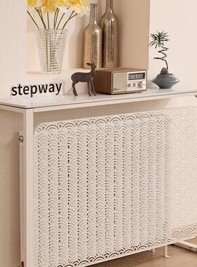 气片上方置物架装饰盖遮罩靠暖MOL墙边柜长条入户正对门玄轻奢关