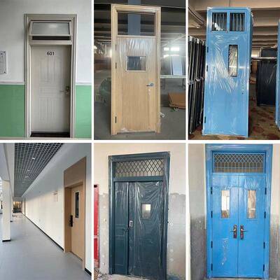 室钢质学校门宿舍公办楼防盗门教制门钢工程门带气364窗通风直销
