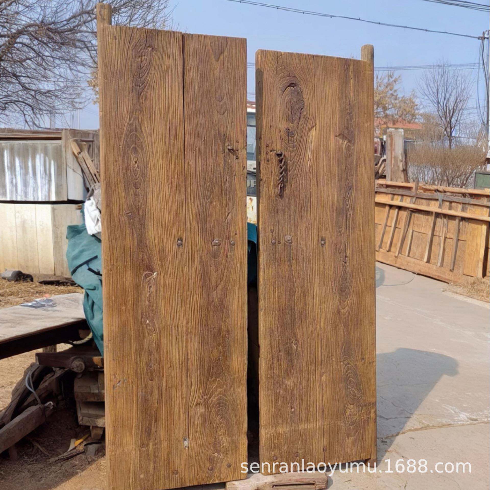 老榆木家老门原风化木板木吧台面板板老具餐桌书桌桌面板旧MHR木