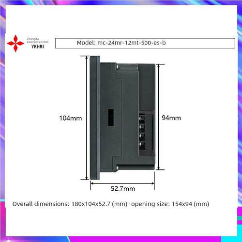 MC-24MR-12MT-F500-ES-A/B/E带485脉冲模拟量YKHMI中达优控一体机