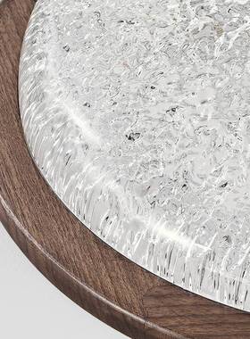 中古TBT冰胡裂卧灯北美黑桃实木法式复古主室书房智能吸顶卧灯