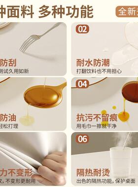 美式氛围免感圆桌垂布桌防布防油水防烫圆形EOG餐桌布小茶几台洗