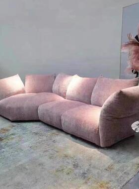 花沙202异弧形花朵网红转角意式发极简大户型设76559计4师家具雪