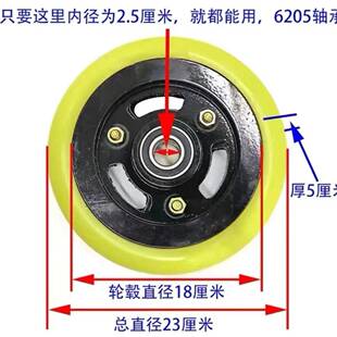 氨现货扫8985地车环卫车脚轮实心轮子铁芯聚酯万向轮加轮环卫重车