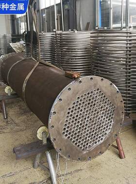 钛管却器管列冷式管换热器管壳式换XBE热器螺旋缠绕钛列管冷却器