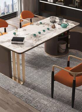 奢茶轻桌组合现代简约家用功夫泡茶桌一体VGK公室办大板岩板椅茶