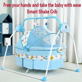 婴儿摇晃床自动摇动床生可折叠家用摇床新儿哄篮627睡床电摇摇床