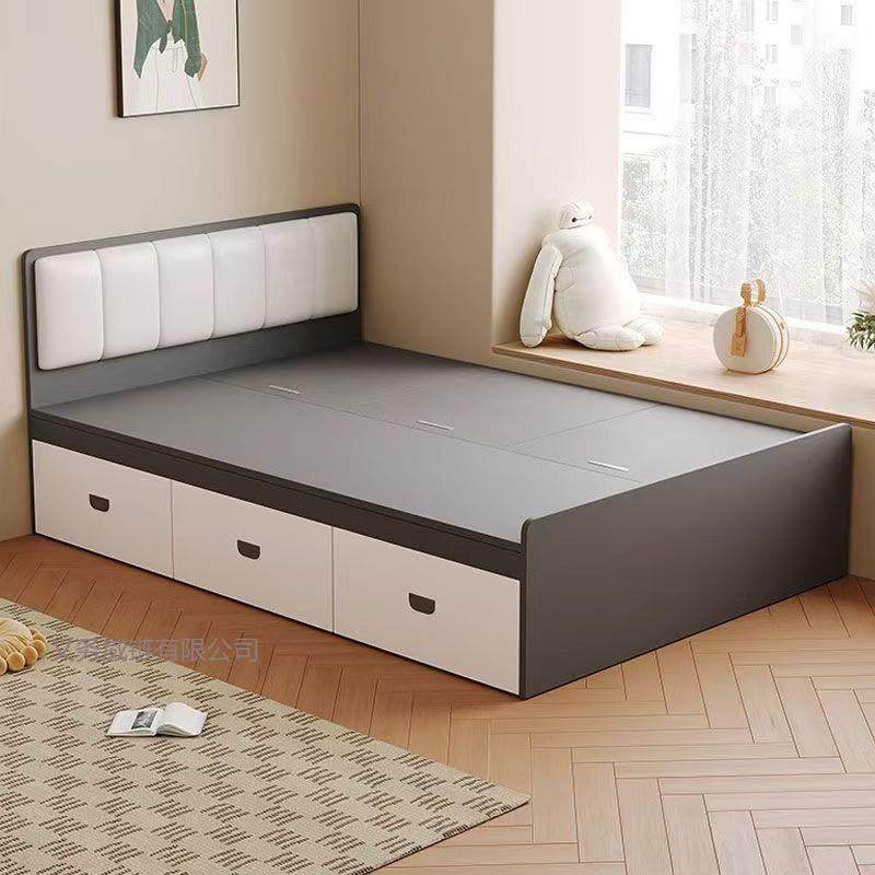 实木榻榻米小型高箱环储物保卧室床双人66538户床现代简约收纳单,住宅家具,板式床,淘宝优惠券,粉丝福利购,淘宝优惠卷