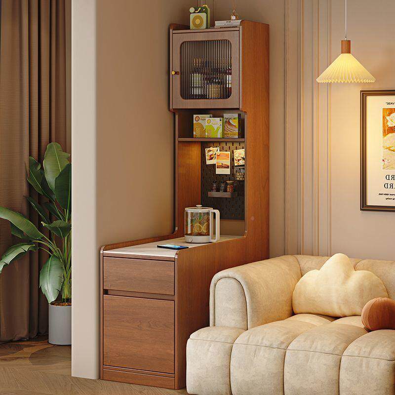 Fls实木边柜靠墙收纳纳柜沙发657边物几侧柜家用客厅夹缝收边储柜