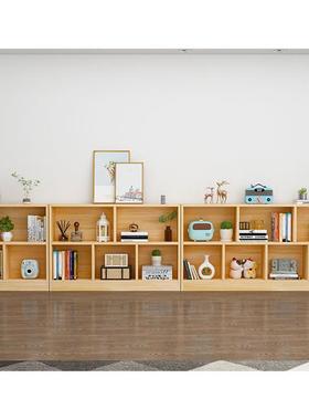 实书木松木书两层学生教XYE室架柜书橱矮飘窗柜置柜物柜绘本架