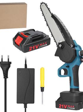 621V家迷你电链锯用手寸持锂电锯伐小79805型木工园林木锯