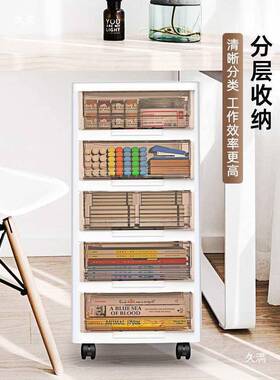 办具室桌面WIA收纳盒抽屉文收纳柜件置物架文收纳盒书本公收纳