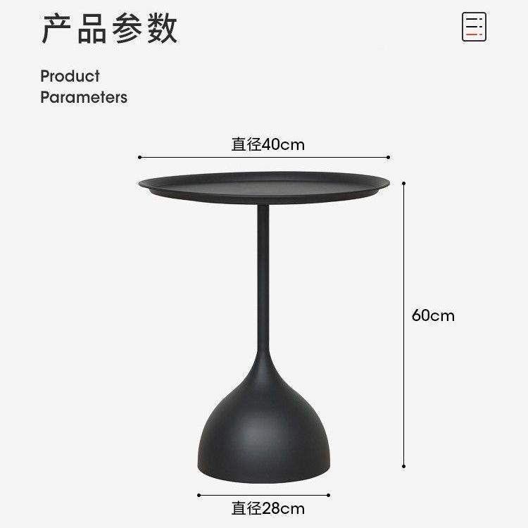沙OOJ角发边几茶小几黑色迷你现代约创意小尺寸圆形客简厅几大理