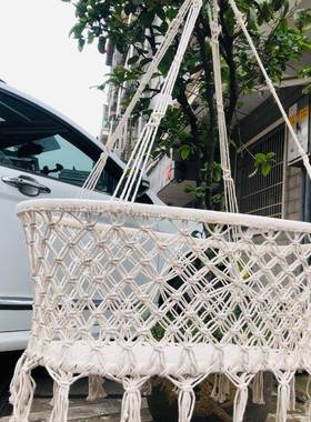 童儿童摇吊篮宝32838宝椅内棉绳室编织儿吊篮流苏阳台秋千