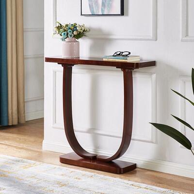 新中式实木玄关玄走饰关柜装OOW靠墙桌欧式桌廊桌子玄关台墙边桌