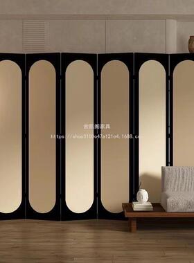 云阁背景折房间卧叠室直播UUY间凯法式屏风隔家断客厅遮挡用装饰