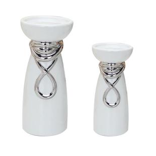 现27代轻光奢电蜡台陶瓷工艺品镀摆件餐厅婚庆烛晚餐餐桌装饰烛品