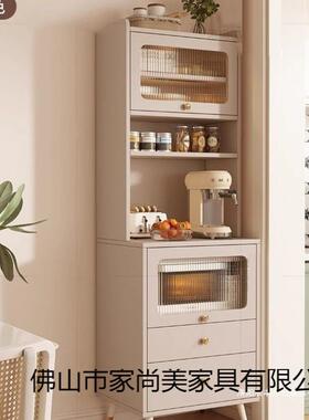 餐边柜厨房柜置一体靠墙储物炉柜小户型OWP高边柜茶水柜微波柜收