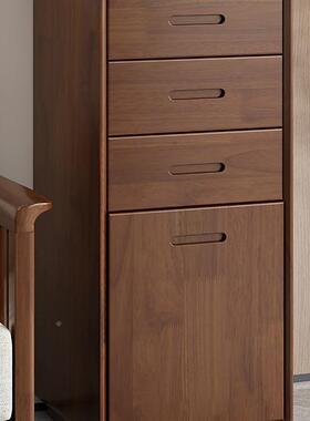 实木床头式柜隐藏防盗保险指箱一体卧码室纹密带锁智能JWC储物柜