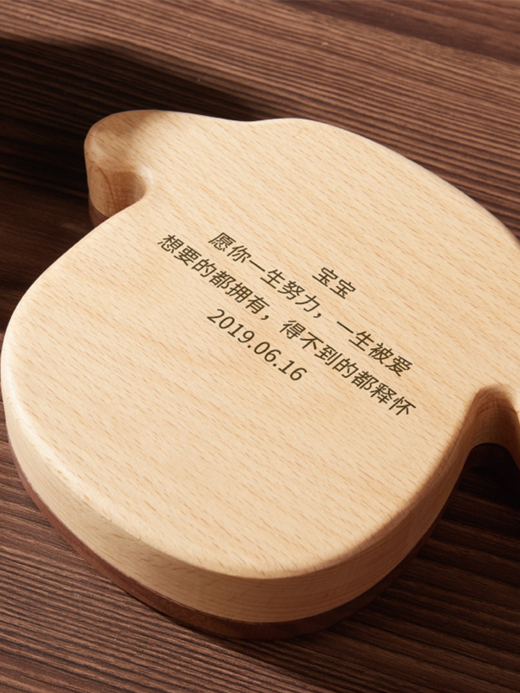 ?顽木生肖乳牙盒儿童实木牙齿收纳盒男女孩保存胎毛纪念换牙收藏