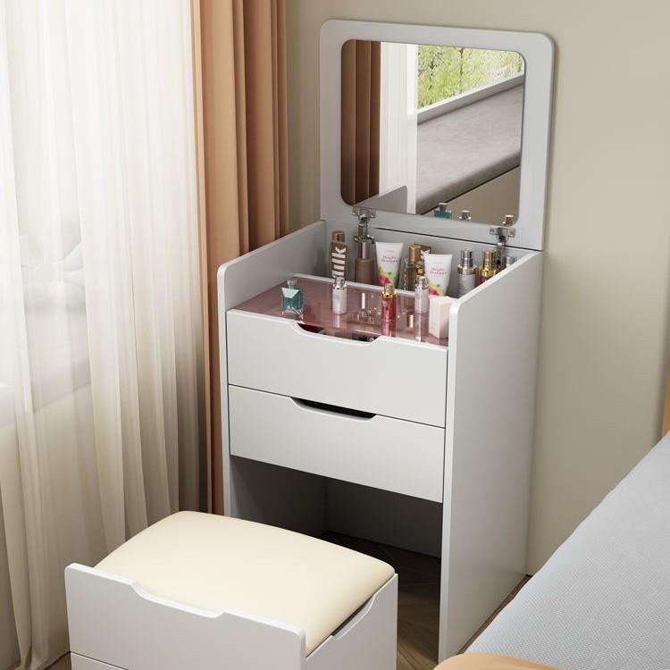 实木妆台收纳柜现代简约室小化户型极简妆ITB台网红化妆桌卧梳经