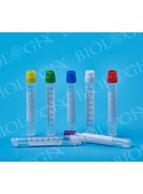 巴罗克P材无码冻存管可站立透明管身/白区色书质写便于样本P管