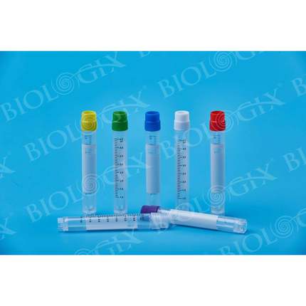 巴罗克P材无码冻存管可站立透明管身/白区色书质写便于样本P管