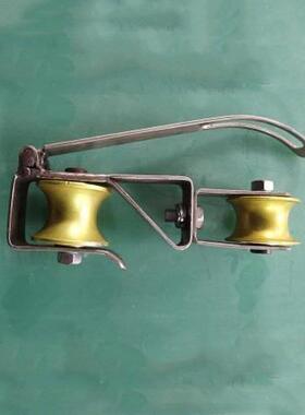 电力施翻工钢制跟头型滑车下防脱落转滑轮CZM上双轮自锁放线滑子