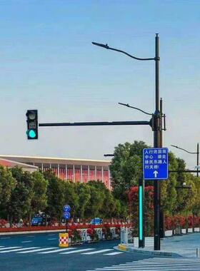 多绿能功led综合31989多杆合一路灯杆红灯交通指示牌杆监控一体化