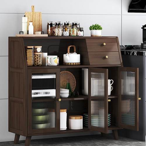 楠竹餐NPE边柜橱柜房碗柜家置物厨储物柜客厅靠柜子用茶水柜墙多