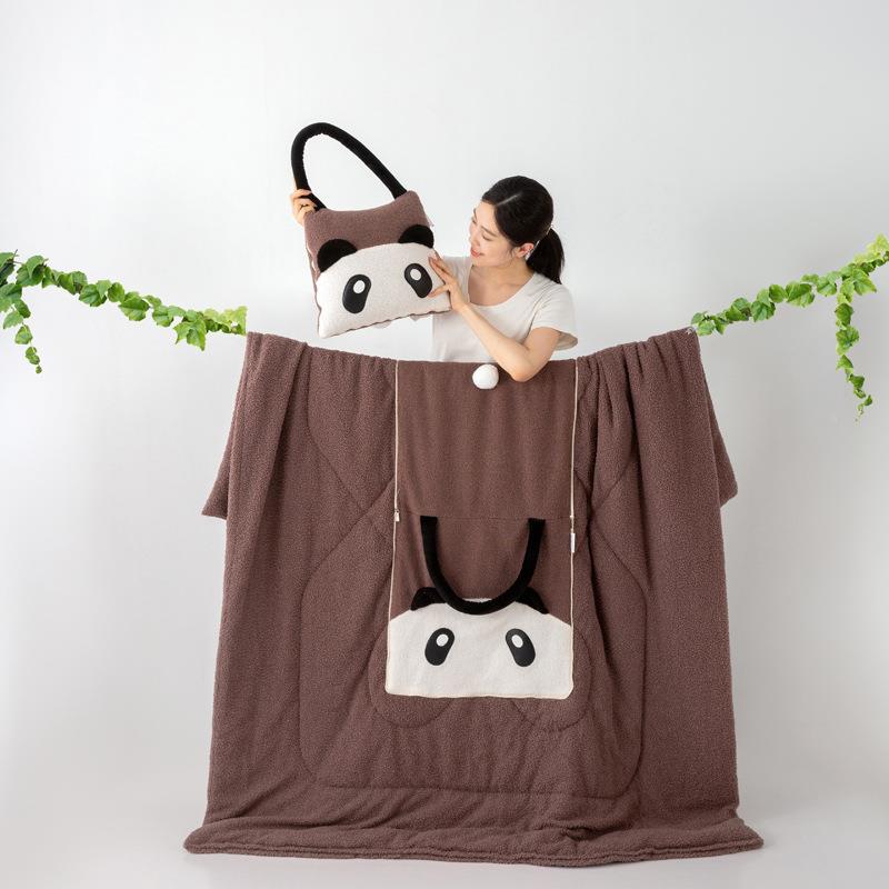 毯个性加厚抱枕被两可爱用手提办公室午睡M-240815被车内靠枕毛车