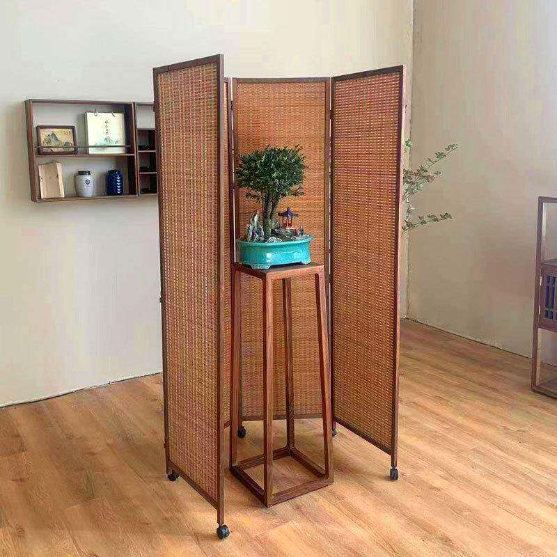 推拉屏古风隔断客985厅简挡滑轮玄关日式复可移动折叠易房间卧室