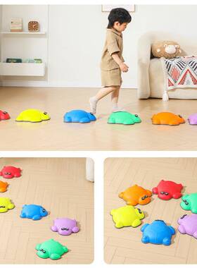玩具过石龟踩踏石幼儿早教感统训器材平乌练EAQ衡河石脚踩过桥石
