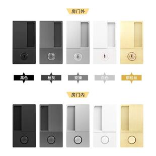 单平开门面锁AGF卧室门房门内嵌极简静音无把手单面木隐形锁锁带